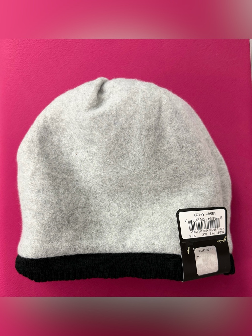 Dallas Cowboys OSFM Black & Gray Pom NFL Beanie Knit/Lining 10% Wool Mix NWT - Picture 9 of 9